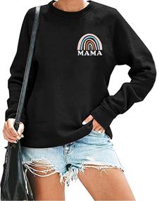 img 4 attached to Sweatshirt Rainbow Graphic Sleeve Pullover Outdoor Recreation for Hiking & Outdoor Recreation Clothing