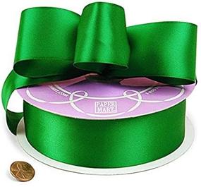 img 4 attached to 🎀 Premium Emerald Double Face Satin Ribbon - 1 1/2" x 50 Yards Classic Craft Ribbon