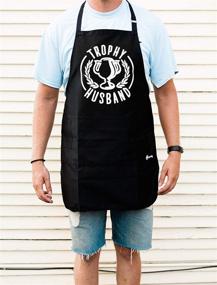 img 3 attached to 🔥 ApronMen Trophy Husband BBQ Grill Apron: Adjustable & Stylish One-Size Apron for Men