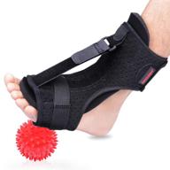 🌿 relieve plantar fasciitis pain with adjustable night splint brace and massage ball combo логотип