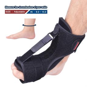 img 1 attached to 🌿 Relieve Plantar Fasciitis Pain with Adjustable Night Splint Brace and Massage Ball Combo