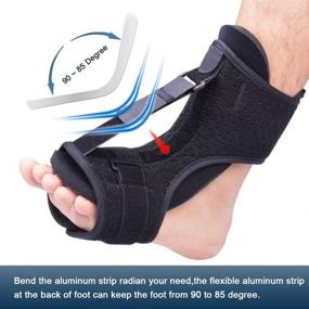 img 2 attached to 🌿 Relieve Plantar Fasciitis Pain with Adjustable Night Splint Brace and Massage Ball Combo