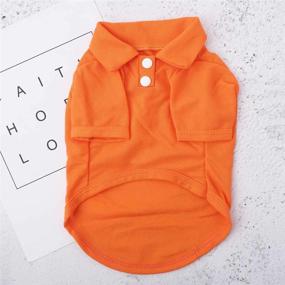 img 3 attached to 🐶 Fstrend Dog Shirts: Stylish Cotton Polo Shirt for Dogs and Cats in Vibrant Orange (Size M)