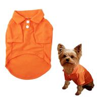 🐶 fstrend dog shirts: stylish cotton polo shirt for dogs and cats in vibrant orange (size m) логотип