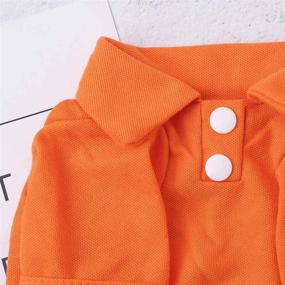 img 2 attached to 🐶 Fstrend Dog Shirts: Stylish Cotton Polo Shirt for Dogs and Cats in Vibrant Orange (Size M)