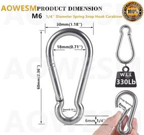 img 3 attached to AOWESM Stainless Carabiner Diameter Buckles