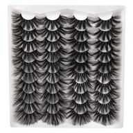 🔥 jimire 20 pairs false eyelashes | 25mm 4 styles mixed fake lashes | fluffy long dramatic 3d volume faux mink lashes pack logo