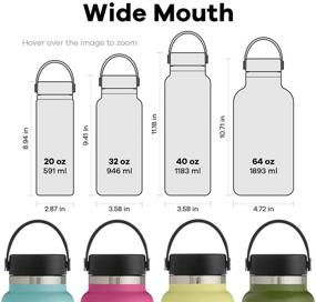 img 1 attached to 🌊 Hydro Flask Water Bottle: Stainless Steel, Reusable, Vacuum Insulated - Wide Mouth & Leak Proof Flex Cap