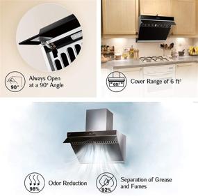 img 1 attached to 🔥 FOTILE JQG7522 30" Range Hood: Powerful Side-Draft Design for Modern Kitchen Ventilation, LED Lights & Mechanical Buttons (2. Onyx Black)