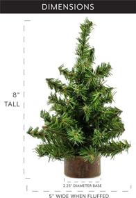 img 2 attached to AuldHome 3-Pack of 8-Inch Mini Christmas Trees with Canadian Pine Greenery - Tabletop Holiday Decor for Better SEO