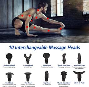 img 1 attached to 💪 Ultimate Percussion Muscle Massage Gun: Relieve Deep Tissue Pain, Handheld Massager for Athletes, with Carrying Case - Perfect Birthday Gift for Women and Men