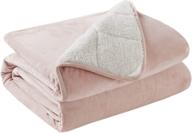 🧸 kids weighted sherpa blanket throw by degrees of comfort - dual-sided fuzzy soft sherpa & velvet plush fleece - ideal weighted throw for individuals (60-80lbs) - twin bed, sofa - blush, 41x60 - 7 lbs logo