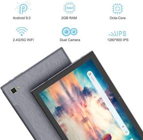 img 3 attached to 📱 10-inch Tablet 5GHz Wi-Fi Octa-Core, Android 9.0 Pie, 2GB RAM, 32GB Storage, 13MP Rear Camera, 1080P IPS Full HD Display, HTML5 Support, Bluetooth 5.0, GPS, Gray