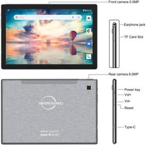 img 1 attached to 📱 10-inch Tablet 5GHz Wi-Fi Octa-Core, Android 9.0 Pie, 2GB RAM, 32GB Storage, 13MP Rear Camera, 1080P IPS Full HD Display, HTML5 Support, Bluetooth 5.0, GPS, Gray