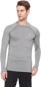 img 4 attached to 🏋️ Stay Fresh During Your Athletic Workout with Thermajohn Men's Cool Dry Compression Long Sleeve Baselayer T-Shirt