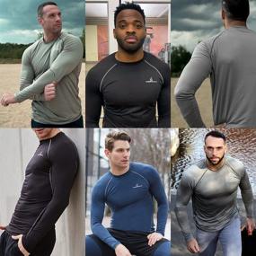 img 1 attached to 🏋️ Stay Fresh During Your Athletic Workout with Thermajohn Men's Cool Dry Compression Long Sleeve Baselayer T-Shirt