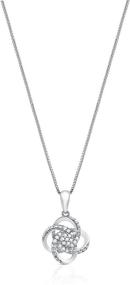 img 1 attached to 💎 Stunning 1/4 CT.TW. Real Diamond Love Knot Set - Sterling Silver, 18" Chain - Gift Boxed