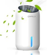 🏠 orfeld 56oz dehumidifier for home,1650ml capacity 5500 cubic feet - ideal for home kitchen bathroom bedroom basement – compact portable design with overflow protection, 2 working modes & 7 color led light logo