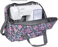 🧵 mary deluxe universal floral sewing machine case - portable cover tote bag for brother, singer & most machines - carrying travel storage carrier supply organizer for accessories logo