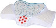 🧡 topmener cervical memory foam pillow: orthopedic neck support for pain relief, ideal for side, back, stomach sleepers - heart shape logo