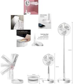 img 3 attached to Versatile Portable Desk Table Fan: Adjustable Height, Telescopic, Rechargeable, with Mist, LED Lamp – Perfect for Outdoor Camping, Fishing, and Travel