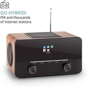 img 1 attached to 📻 AUNA Connect 150 Black Walnut: 2.1 Internet Radio, Wi-Fi Music Player with MP3 USB Port, AUX, Remote Control
