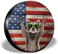 🦝 hitamus funny raccoon spare tire cover: waterproof, dust-proof tire wheel protector for jeep wrangler, rv, suv, truck, travel trailer, and more (14"-17" universal fit) logo