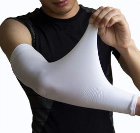 img 1 attached to YISEVEN Sports Cooling Compression Arm Sleeves: Ultimate UV Sun Protection - UPF 50