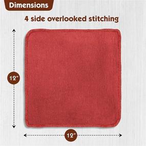 img 3 attached to 🔴 100 Pack of Auto-Mechanic Shop Towels by Nabob Wipers – 100% Cotton Commercial Grade Rags – Ideal for Home, Garage & Auto Use – 12x12 inches (Red)