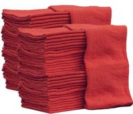 🔴 100 pack of auto-mechanic shop towels by nabob wipers – 100% cotton commercial grade rags – ideal for home, garage & auto use – 12x12 inches (red) logo