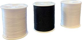 img 1 attached to 🧵 SEO-Optimized Thread Bundle: Three Spools of 150 Yards - 2 White and 1 Black