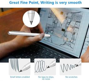 img 1 attached to 🖊️ Silver Stylus Pen for HP Spectre x360, Envy x360, Pavilion x360, Spectre x2, Envy x2 Laptops - Specified Inking Model with Pen Protocol