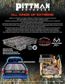 img 2 attached to 🏕️ Pittman Outdoors AirBedz PPI 404 Realtree Camo Full Size 5.5-5.8' Short Bed Air Mattress with Built-in Rechargeable Battery Pump and Tailgate Support, 1 Pack