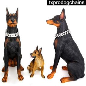 img 3 attached to txprodogchains Big Dog Chain Collar: Heavy Duty 32MM 🔗 Thick Stainless Steel Cuban Link Choke Chain Collar for Large Dogs