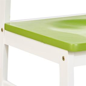 img 1 attached to 🪑 Комплект белых/зеленых деревянных боковых стульев, бренд Kings, 4 штуки для кухонного интерьера.