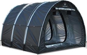 img 4 attached to 🚲 Bike Storage Shed: 210D Oxford Fabric Tent for Outdoor Bicycle Storage - Ideal for Family Biking and Social Camping