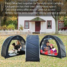 img 3 attached to 🚲 Bike Storage Shed: 210D Oxford Fabric Tent for Outdoor Bicycle Storage - Ideal for Family Biking and Social Camping