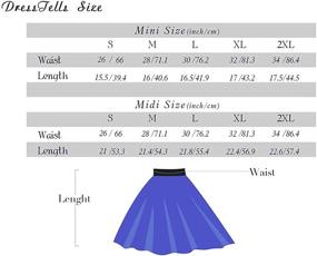 img 1 attached to DRESSTELLSWomens Versatile Stretchy Flared Black Women's Clothing and Skirts