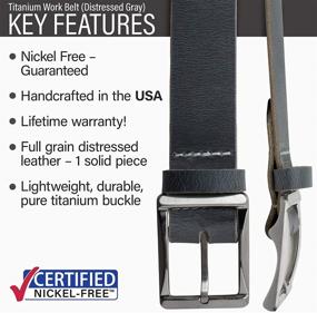 img 3 attached to Nickel-Free Titanium Work Belts: Sleek & Stylish Accessories for Men in Black