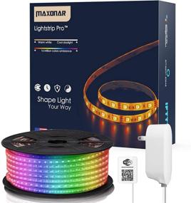 img 4 attached to 🔌 Maxonar LED Strip Lights WiFi (16.4Ft/5M) Works with Alexa and Google Home, Smart Phone Controlled DIY Kit, RGB Multicolor Waterproof IP65, Ideal for Christmas Decoration, Amazon Echo Compatible