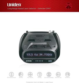 img 3 attached to 🚦 Uniden DFR7: Advanced Long Range Radar Detector with GPS, Voice Alerts, Red Light & Speed Camera Alerts - OLED Display, Black