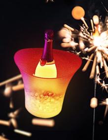 img 2 attached to 🍾 LED Ice Bucket 5L Color-Changing Plastic Champagne Wine Bucket for Parties, Home, Bars, KTV Clubs