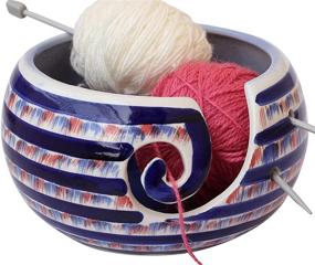 img 4 attached to 🛍️ Clearance Sale - ABHANDICRAFTS Ceramic Yarn Bowl Knitting Bowl, Crochet for Moms - Beautiful Gift for All Occasions: Perfect for Moms and Grandmothers (Big Yarn_15)
