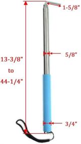 img 3 attached to SCOTTCHEN PRO RV Открыватель стержня навесного тента: удобный телескопический тягач 13-3/8'' до 44-1/4'' серебристый и синий - 1 упаковка