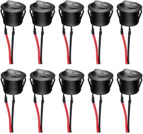 img 4 attached to 🔘 Twidec 10Pcs Round Rocker Switch - AC 6A/250V 10A/125V SPST - 2 Pins 2 Position On/Off - Car Boat Round Black Toggle Switch - Pre-soldered Wires - 1 Year Quality Assurance (KCD1-X-Y)