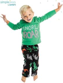 img 3 attached to 🌙 Carter's Boys' 4-Piece Fleece Pajama Set - Easy Delights for Simple Joys
