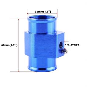 img 3 attached to 🌊 Blue Universal Water Temperature Joint Pipe Sensor Gauge Radiator Hose Adapter (32mm)