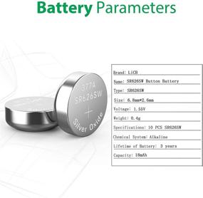 img 3 attached to LiCB 10-пакетовые батарейки для часов SR626SW 377 - долговечные, герметичные, высокой емкости серебряный оксид 1,55B кнопочные батареи для часов