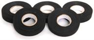 🔌 pack of 5 black insulating tape for wire loom harness - high heat resistant, 19mmx15m (wl) logo