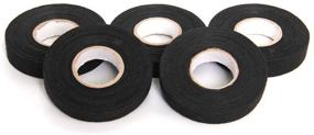 img 2 attached to 🔌 Pack of 5 Black Insulating Tape for Wire Loom Harness - High Heat Resistant, 19mmX15m (WL)